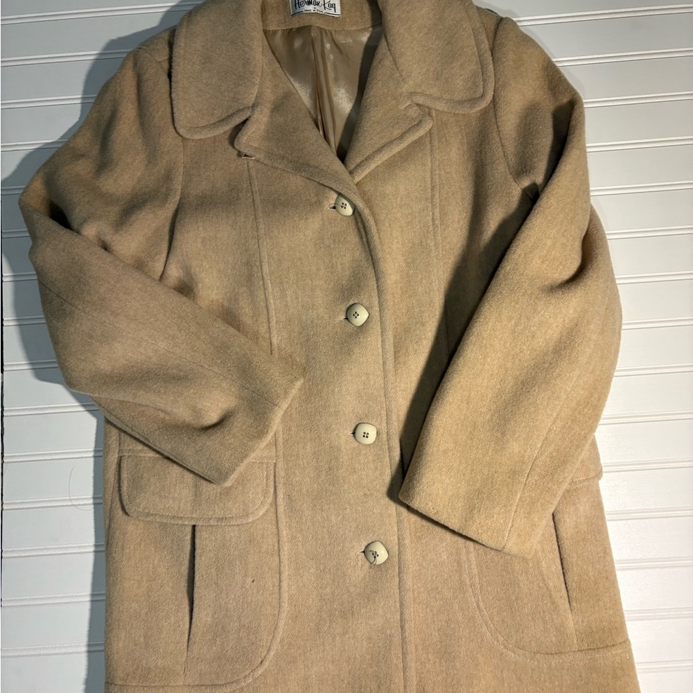 Herman Kay Classic Women's Tan Pea Coat